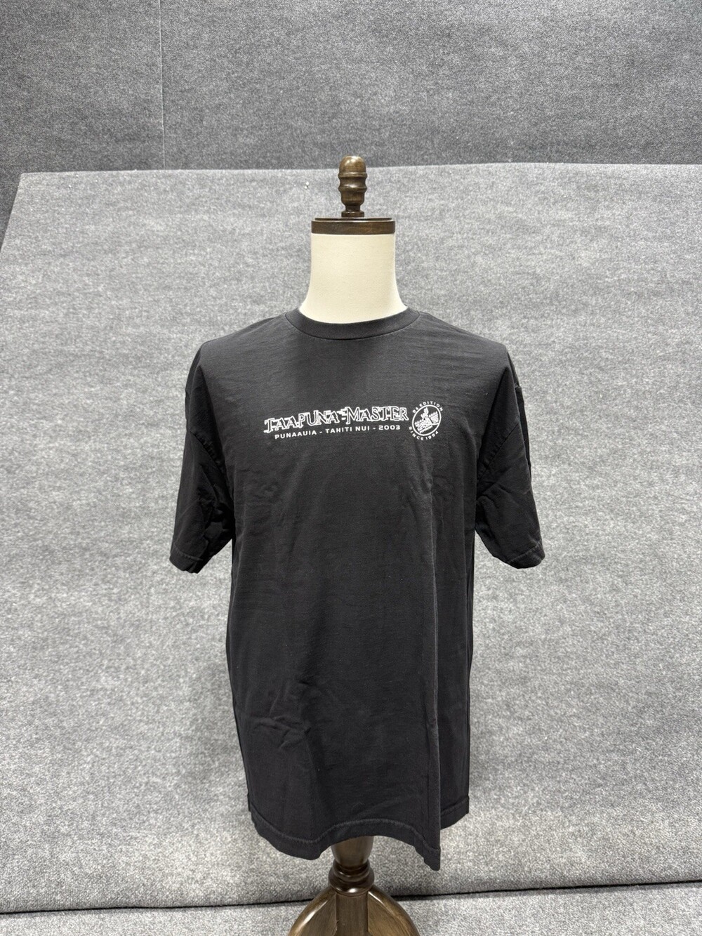 Vintage 2003 Taapuna Master Tahiti Nui Surf T-Shirt Black XL Graphic Tee